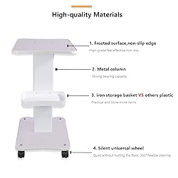 Esthetician Cart, Trolley Cart with Wheels, HUOXOU