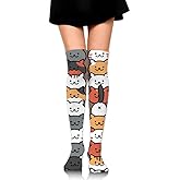 MOCSONE Knee High Socks Cat Women's Work Athletic Over Thigh High Long Stockings
