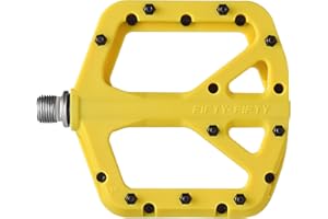 FIFTY-FIFTY Mountain Bike Pedals, Non-Slip MTB Nylon Composite, 9/16" Bicycle Pedals, Lightweight and Wide Flat Platform
