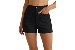 ANRABESS Shorts for Women Dressy Stretchy Comfort Business Casual Work 2026 Summer Cute Going Out Shorts with Flat Pockets