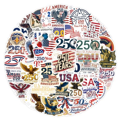 USA 250th Anniversary 1776 2026 Stickers