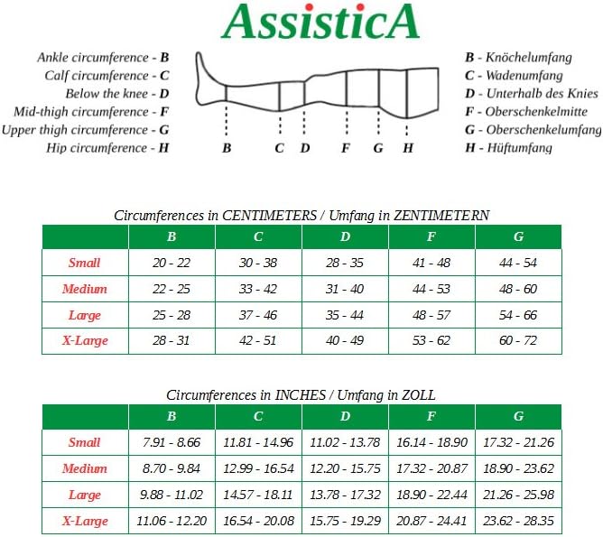 23-32 mmHg ASSISTICA® Medical Compression Stockings with Silicone Band - Image 3