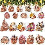 40 Pieces Christmas Gingerbread House Ornament