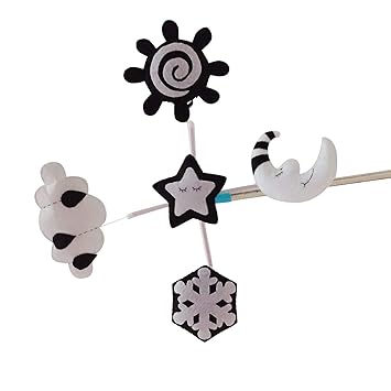 black and white hanging baby toys