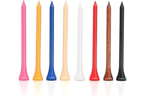 WINGOLFER Golf Tees,Professional Natural Bamboo Golf Tees 3-1/4 inch,Pack of 50,120 or 240 Premium Golf Tees Multiple Colors