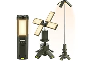 BougeRV Camping Light, Telescopic Rechargeable Camping Lantern, 13400mAh Rotatable Electric Outdoor Lamp, IPX5 Waterproof, Portable Light for Camping, Hiking, Power Outage, Adventure, Emergency Use