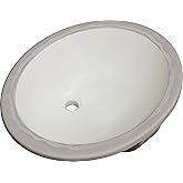 PROFLO PF1714UA Comstock 19-1/2" Oval Vitreous China Undermount Bathroom Sink with Overflow - Biscuit