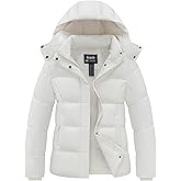 Skieer Women's Quilted Winter Coat Waterproof Ski Puffer Jacket Warm Parka with Detachable Hood