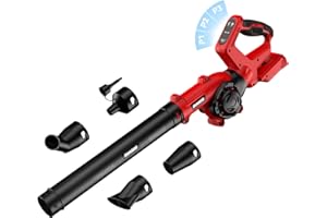 GUNOZE Leaf Blower, Cordless Leaf Blower for Milwaukee M18 Battery, 3 Speed Modes Up to 200MPH, 270° Rotatable Electric Leaf Blower with 4 Blowing Nozzles for Lawn Care and Yard(Battery Not Included)