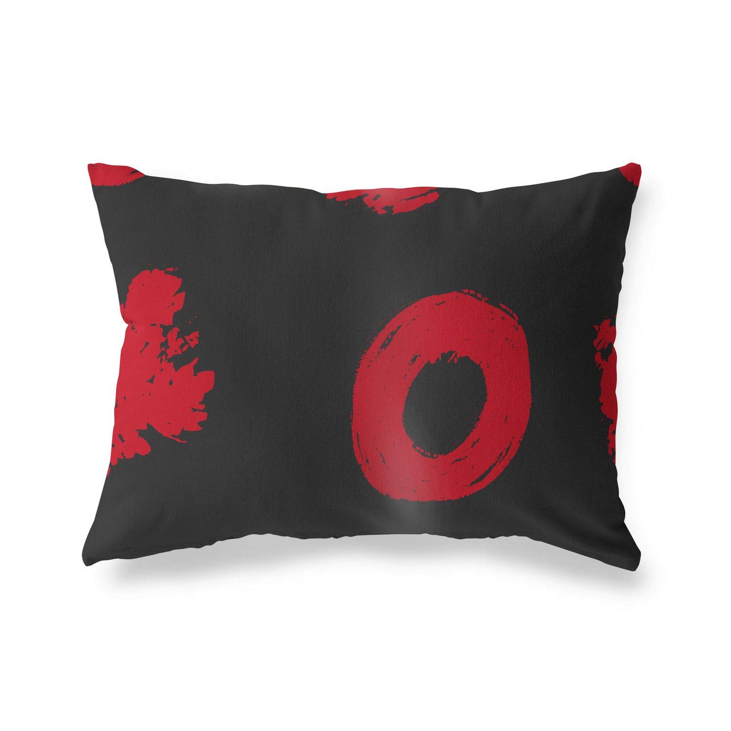 Bonamaison Decorative Cushion Cover Red & Black, Throw Pillow Covers, Home Decorative Pillowcases for Livingroom, Sofa, Bedroom, Size: 35x50 Cm - Designed and Manufactured in Turkey
