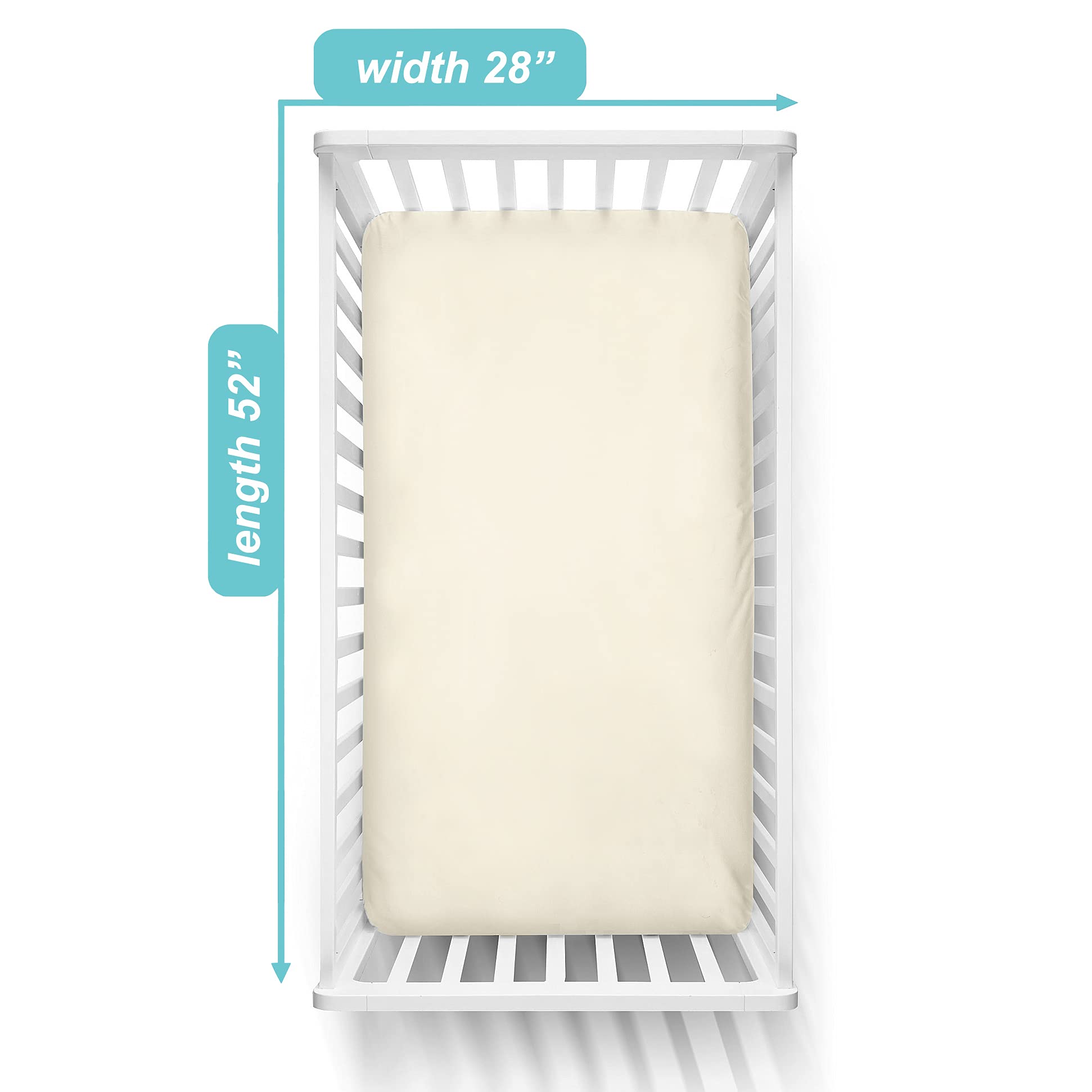 American Baby Company 100% Natural Cotton Fitted Crib Sheet 52