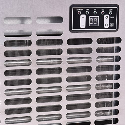 USzon Builtin Stainless Steel Commercial Ice Maker Portable Ice