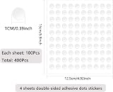 KITHIOM 400 Pcs Double Sided Sticky Dots 10mm Transparent Traceless Removable view 2