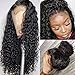 YMS Glueless Lace Front Wigs Human Hair with Baby Hair Pre Plucked Curly Brazilian Virgin Hair Lace Front Wigs for Black Women (10 inch with 130 density,Lace Front Wig)