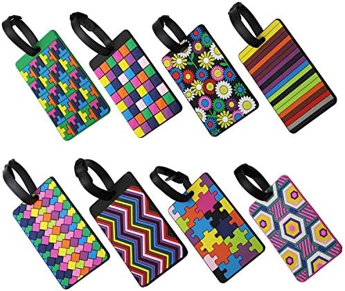 Luggage tags Sold by Imisy with 8pcs Can Used for Bag Tag ID Card Holder Business Card Suitcases Label