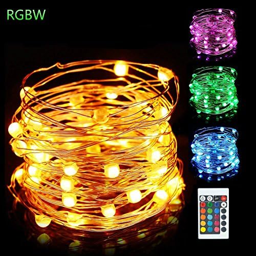 5M 50LED Battery Powered LED String Lights Multi 16 Color Waterproof Outdoor Decorative Lights with Remote Control for Party Wedding Christmas