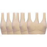 ohlyah Women's Seamless Wire-Free Bra with Removable Pads