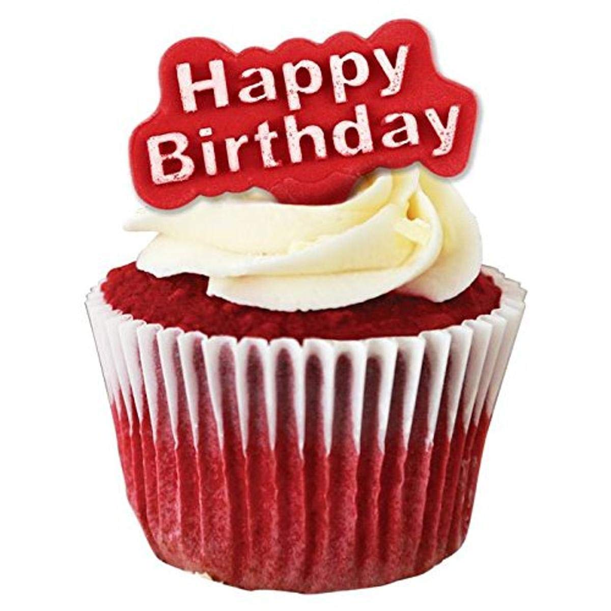 PME HB503 Set of 2 Happy Birthday Plunger Cutters, Plastic, White, 16 x 9 x 4 cm