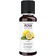 NOW Essential Oils, Lemon Oil, Cheerful Aromatherapy Scent, Cold Pressed, 100% Pure, Vegan, Child Resistant Cap, 30mL
