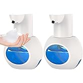Automatic Soap Dispensers,15oz/420ml USB Touchless Automatic Foaming Soap Dispenser,Rechargeabled Wall Mounted Smart Soap Dispenser for Home Kitchen Bathroom Office Black (2,White)