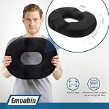 Emoobin Donut Pillow Memory Foam Seat Cushion 18 Inches Black view 3