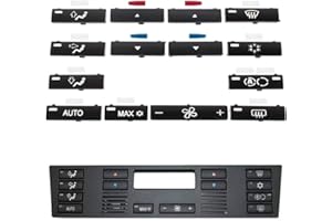 VIP KROM Air Conditioner Heater Climate Ventilation Control Buttons Switch Set Replacement for BMW X5 E53 5 Series E39 520