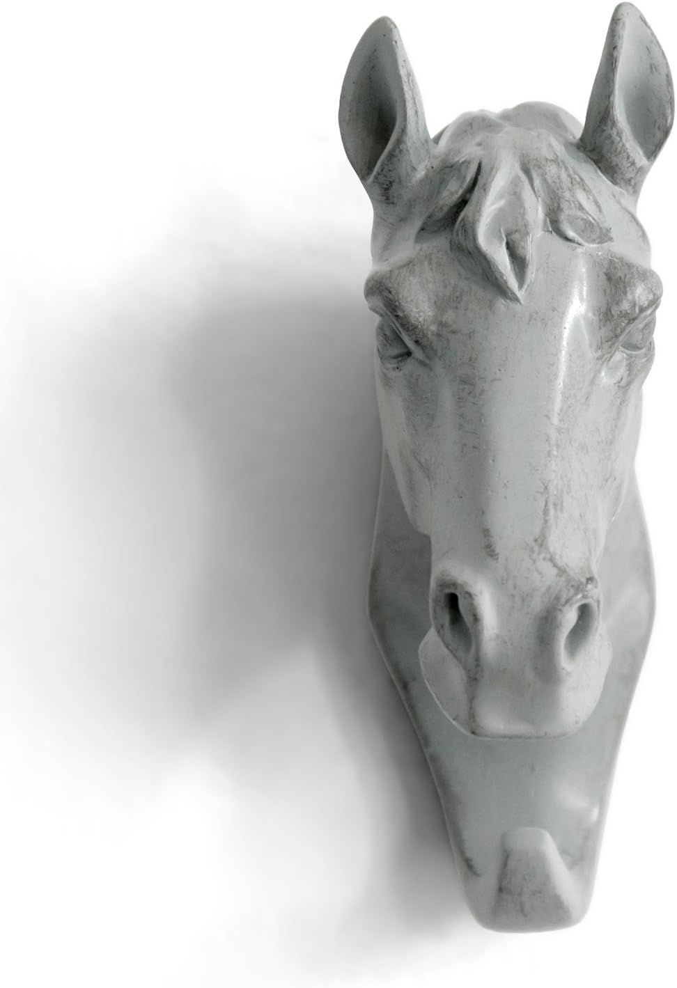Herngee Gray Horse Single Wall Hook/Hanger, Animal shaped Hooks Heavy Duty, Rustic,Recycled, Decorative Gift