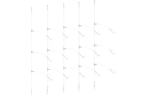 5pcs Sea Fishing Rigs, Deep Drop Snapper Rig, Bottom Fishing Rigs, Luroad Pre Tie Flapper Rig Aberdeen Hook Sizes 1, 2/0 for Beach Casting Shore Flounder, Whiting, Bass, Plaice