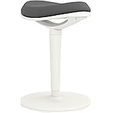 HOMCOM Standing Desk Chair, Backless Wobble Chair, 22.2-28.1 Inches, Ergonomic Adjustable Active Learning Stool for Office De