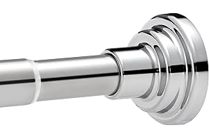 WIDYANA Shower Curtain Rod, 32-86 Inches Adjustable Silver Shower Rod, 1 Inch Diameter Spring Tension Stainless Steel Rod, Easy Installation for Bathroom, Shower Stall, RV, No Rust, No Drill