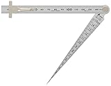 Shinwa Sokutei 62612 Taper Gauge with Straight Scale