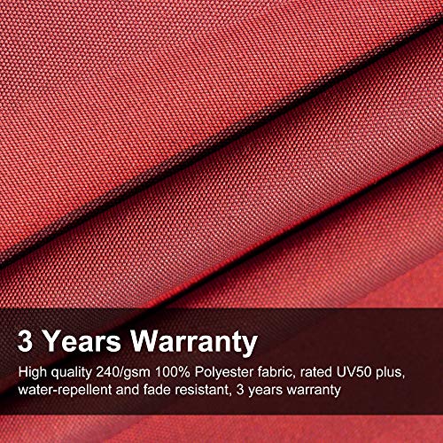 PURPLE LEAF 12 Feet Double Top Round Deluxe Patio Umbrella Offset