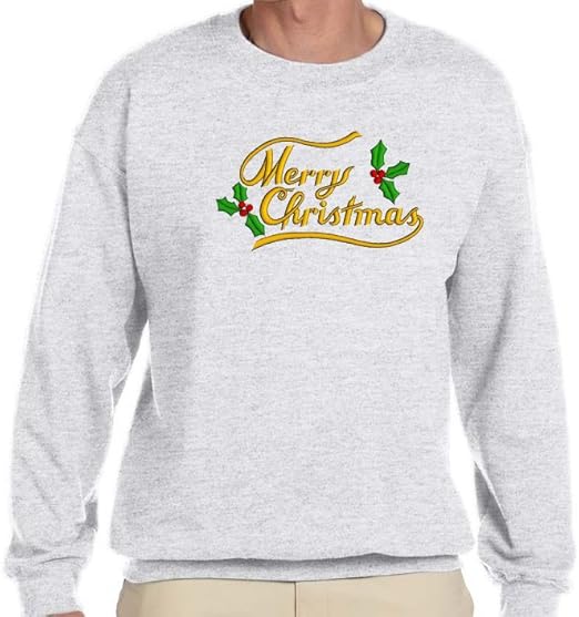 embroidered christmas sweatshirts