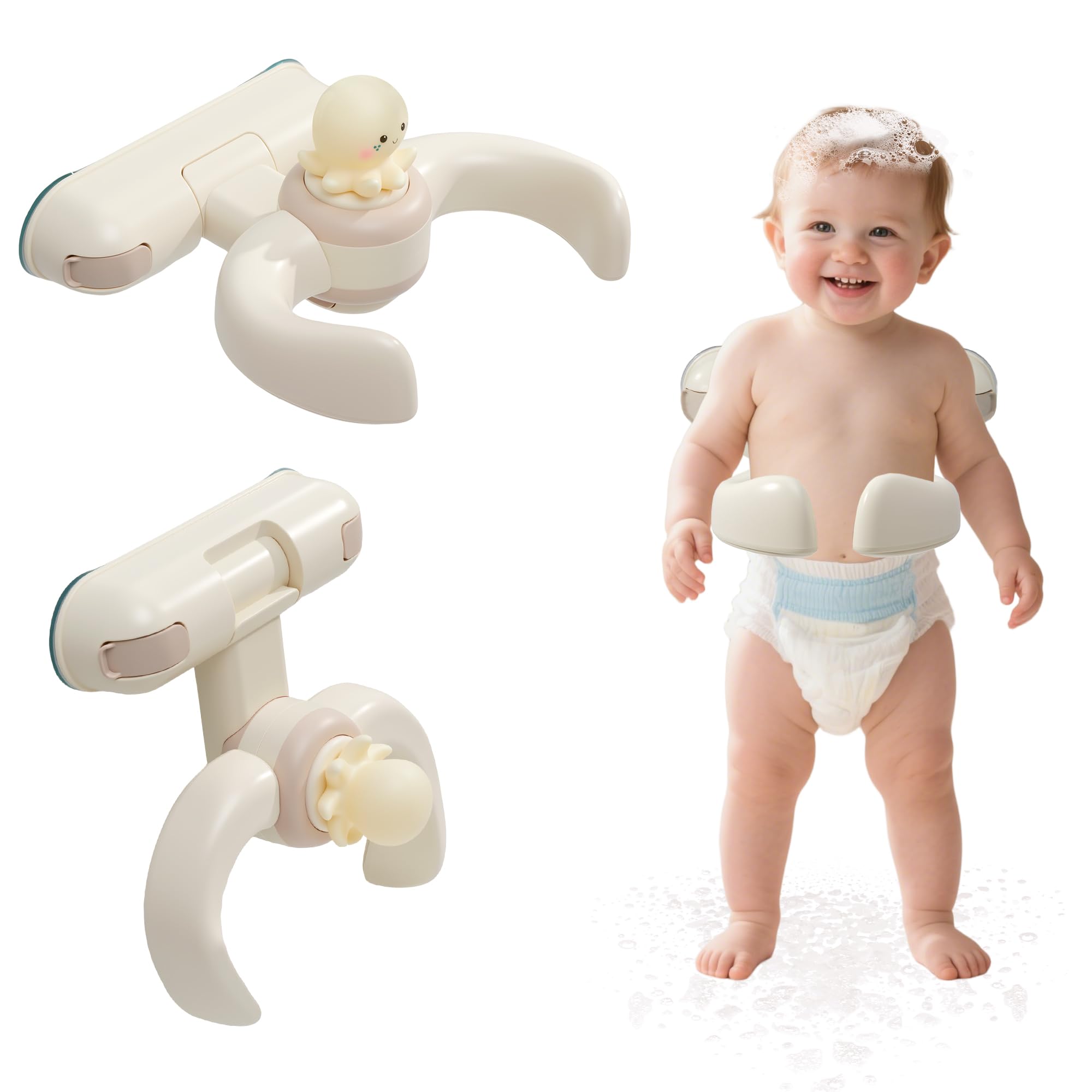 Photo 1 of **MINOR DAMAGE - USED**
goodleben Baby Shower Stand, Adjustable Wall-Mounted Baby Shower Standing Support, Foldable Bath Stand for Infants 6–36 Months, Toddler Standing Assistance, Easy Install (Cute Octopus)