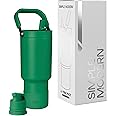 Simple Modern Trek Pivot | 30oz Flip Straw Tumbler with Handle | Water Bottle & Boot | Interchangeable Straw & Chug Lids | Insulated Stainless Steel Jug | Gym Sports Outdoors | Kelly Green