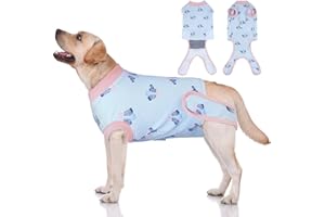IDOMIK Dog Recovery Suit After Surgery,Breathable Dog Surgery Recovery Suit for Female Male Dogs Cats,Dog Surgical Onesie for Spay Neuter Surgery,E-Collar Cone Alternative Anti-Licking Abdominal Wound