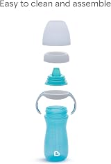Munchkin Gentle Transition Baby Bottles 2 Pack 10oz Green Blue Handles view 5