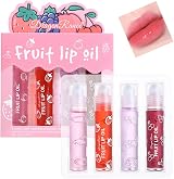 Pakivs 4 Pcs Fruit Lip Gloss Set Transparent Moisturizing Plumper Rolling Ball view 7