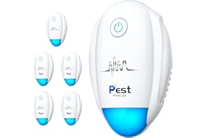 DOS VECES 2024 Upgraded Ultrasonic Pest Repeller 6 Packs,Indoor Pest Repellent, Electronic Plug in Pest Control for Bugs,Mosquito,Roach, Ant, Rodent, Mouse, Spider Repellent for House, Warehouse, Garage