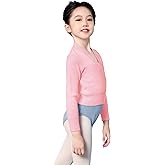 Dayrose Girl's Ballet Sweater, Soft Long Sleeve Girls Active Sweater, Pullover Girls Dance Sweater for Ballet/Warm Ups