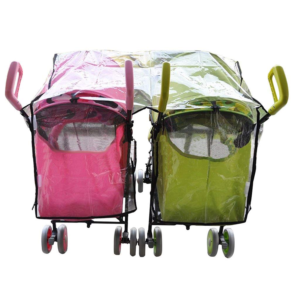 double buggy rain cover universal