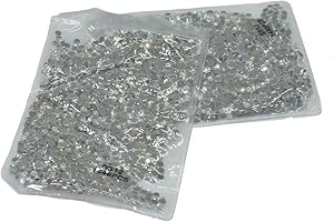 Queenme 3MM 2880pcs SS12 Clear Hotfix Rhinestones Flatback Crystals for Clothes Shoes Crafts Hot Fix Round Glass Gems Stones Flat Back Iron on Rhinestones for Clothing 12SS