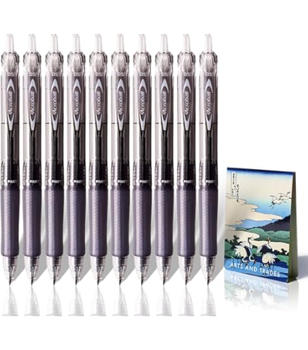 Pilot Acroball Retractable Ballpoint Pens - 0.5mm Fine Point Black Ink, Coral Orange, Pack Of 10