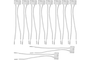 SEWACC Ceramic Lamp Socket Base Compatible with GU5.3 MR16 MR11 with 10cm Silicone Wire 10pcs for Wax