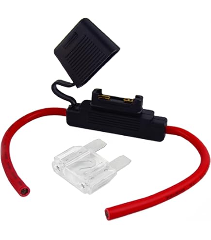 AGC In-Line Glass Fuse Holder With 18 AWG OFC Copper Wire - Marine Grade, Screw Connection