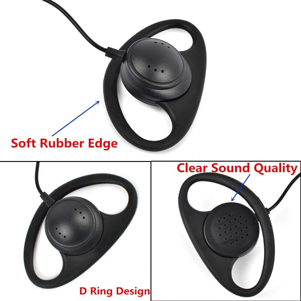 HYS D-Ring Walkie Talkie Headset Compatible with Motorola CP040 CP140 GP300 CLS1110 Two Way Radio - Image 3