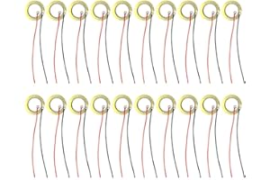 XYRSTOLR 20Pcs 27mm Piezo Discs with Leads Mic Drum Trigger Acoustic Pickup CBG Guitar