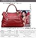 AINIMOER Womens Genuine Leather Vintage Tote Shoulder Bag Top-handle Crossbody Handbags Large Capacity Ladies' Purse (Wine)