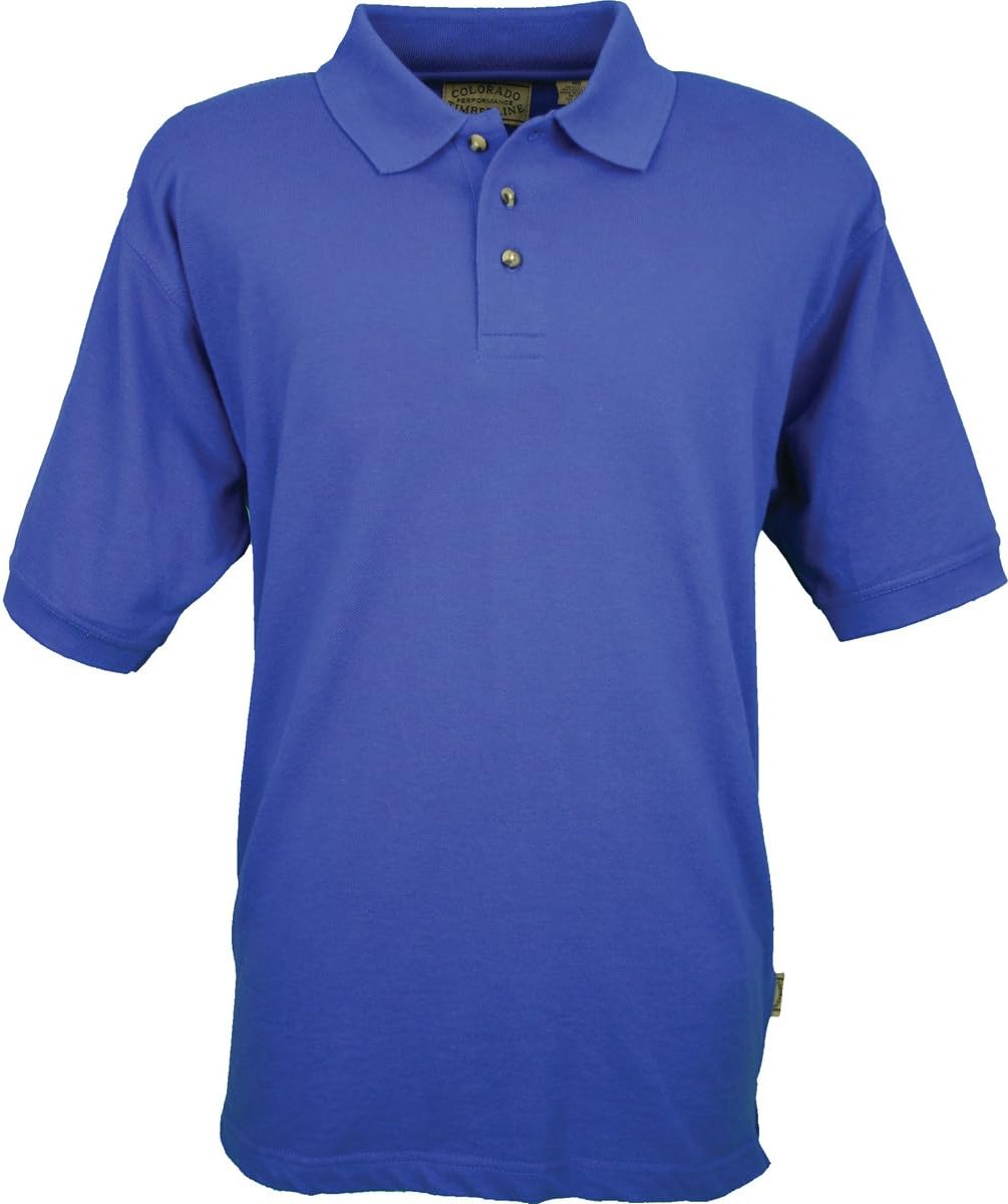 Colorado Timberline Men's Cambridge Polo Shirt Vented Waist w/ Short Sleeves