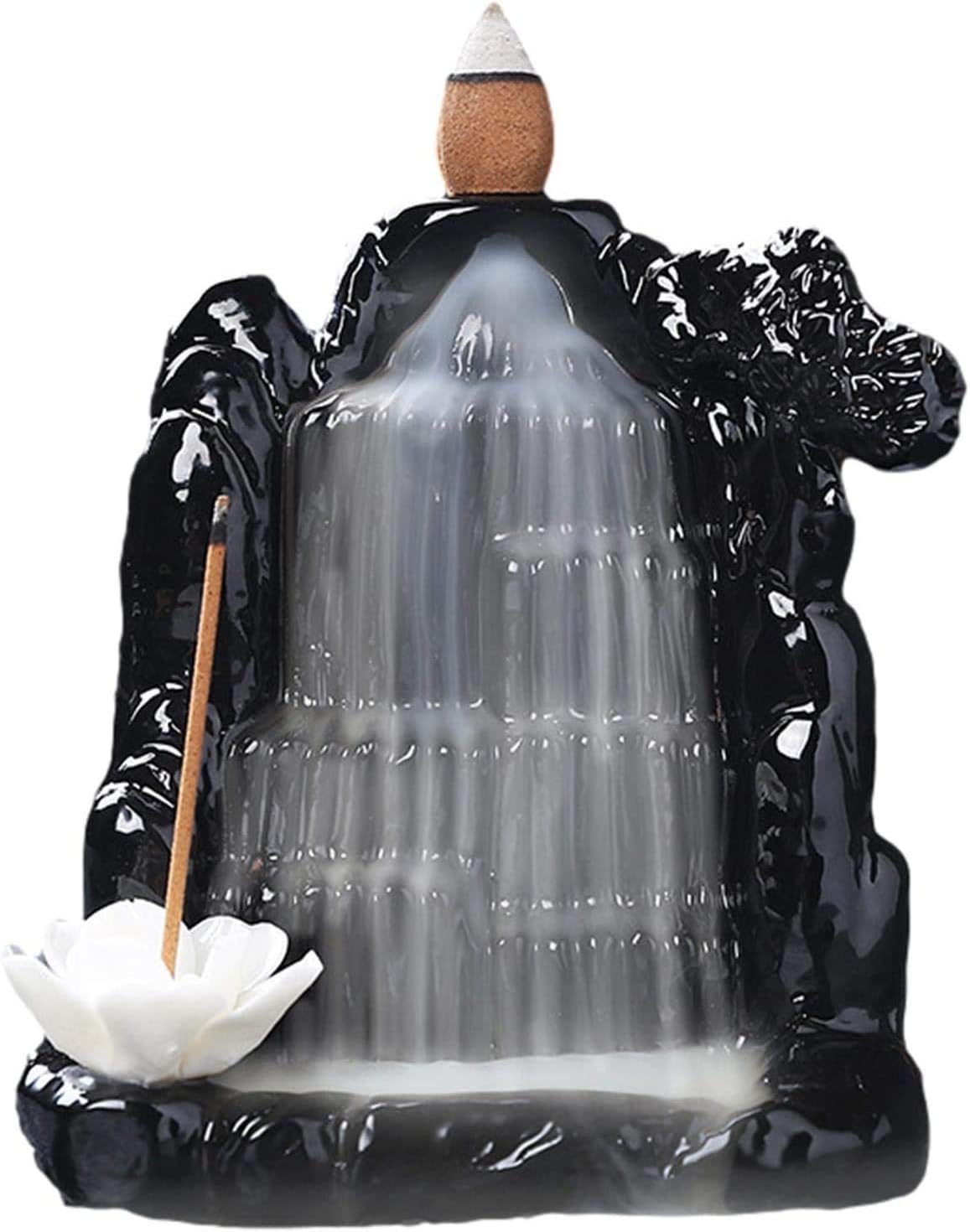 Reflow Incense Burner, Landscape Waterfall Aroma Diffuser, Relaxation